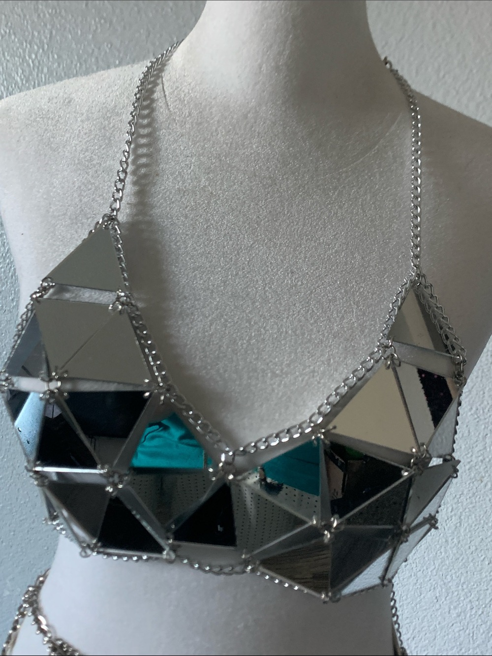 NWOT Silver Metallic  Crop Top - Women Jewelry